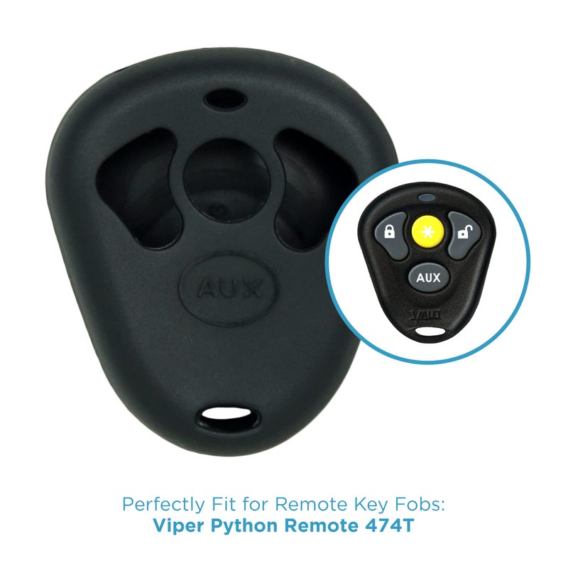 Keyless2Go غطاء سيليكون بديل Keyless2Go لحماية جهاز التحكم عن بعد Viper Python 474T - أسود - Image 4